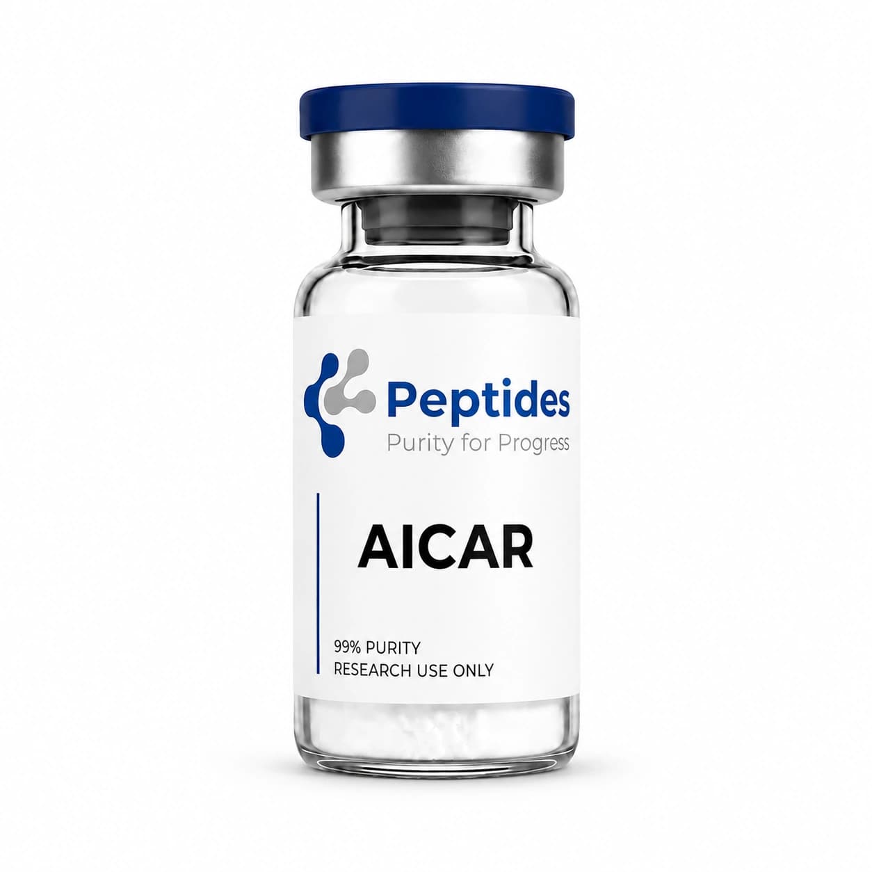 AICAR research peptide — ≥98% purity by HPLC — CAS 2627-69-2 — also known as Acadesine, AICA Ribonucleotide, ZMP precursor — lyophilized powder for in-vitro laboratory research — Peptides.net