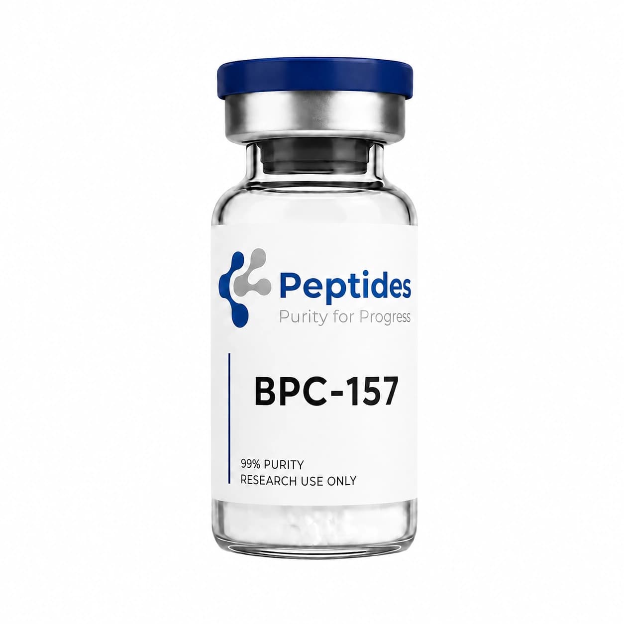 BPC-157 research peptide — ≥98% purity by HPLC — CAS 137525-51-0 — also known as Body Protection Compound-157 — lyophilized powder for in-vitro laboratory research — Peptides.net