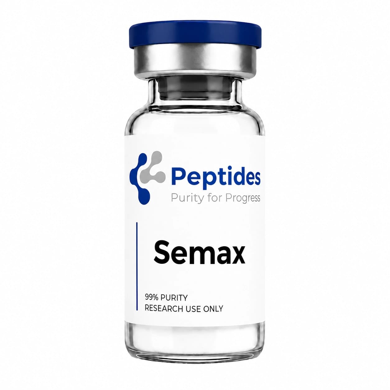 Semax research peptide — ≥98% purity by HPLC — CAS 80714-61-0 — also known as MEHFPGP, ACTH(4-7)PGP — lyophilized powder for in-vitro laboratory research — Peptides.net