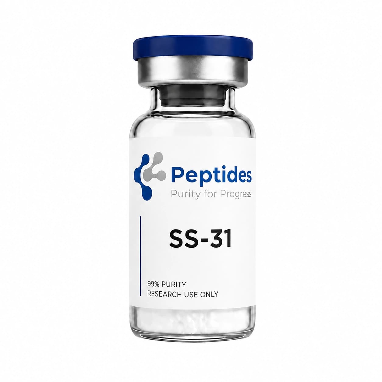 SS-31 (Elamipretide) research peptide — ≥98% purity by HPLC — CAS 736992-21-5 — also known as Elamipretide, MTP-131, Bendavia, Szeto-Schiller 31 — lyophilized powder for in-vitro laboratory research — Peptides.net