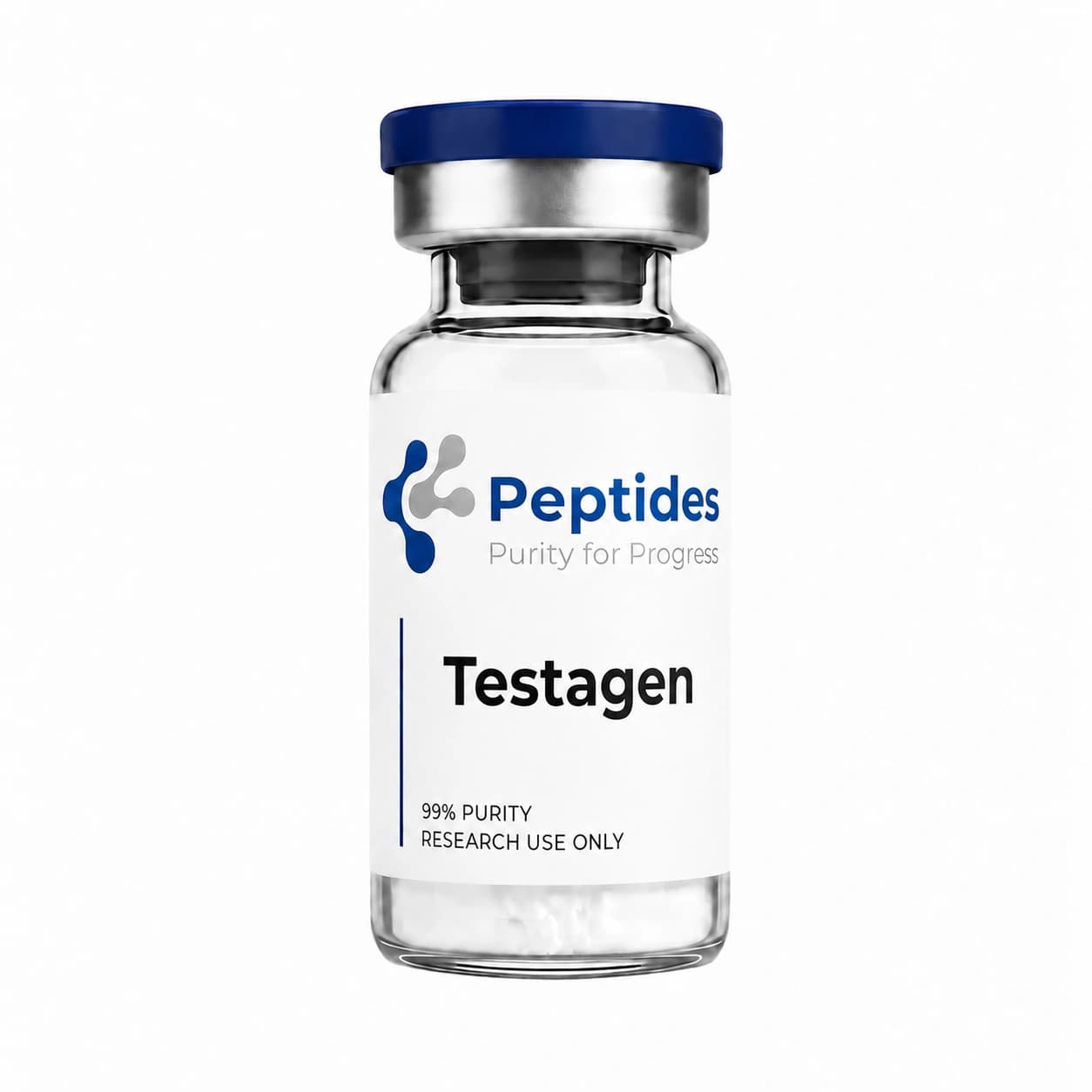 Testagen research peptide — ≥98% purity by HPLC — CAS N/A (Khavinson bioregulator) — also known as KEDG Peptide, Lys-Glu-Asp-Gly — lyophilized powder for in-vitro laboratory research — Peptides.net